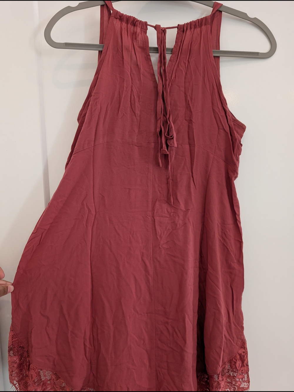 IntimatelyLace Trim Tunic Slip Dress Terracotta Boho XS - Picture 8 of 10